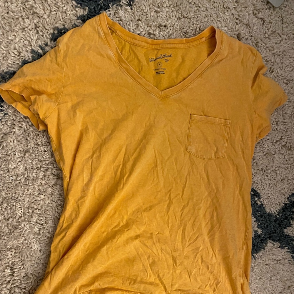 Yellow V-Neck Shirt